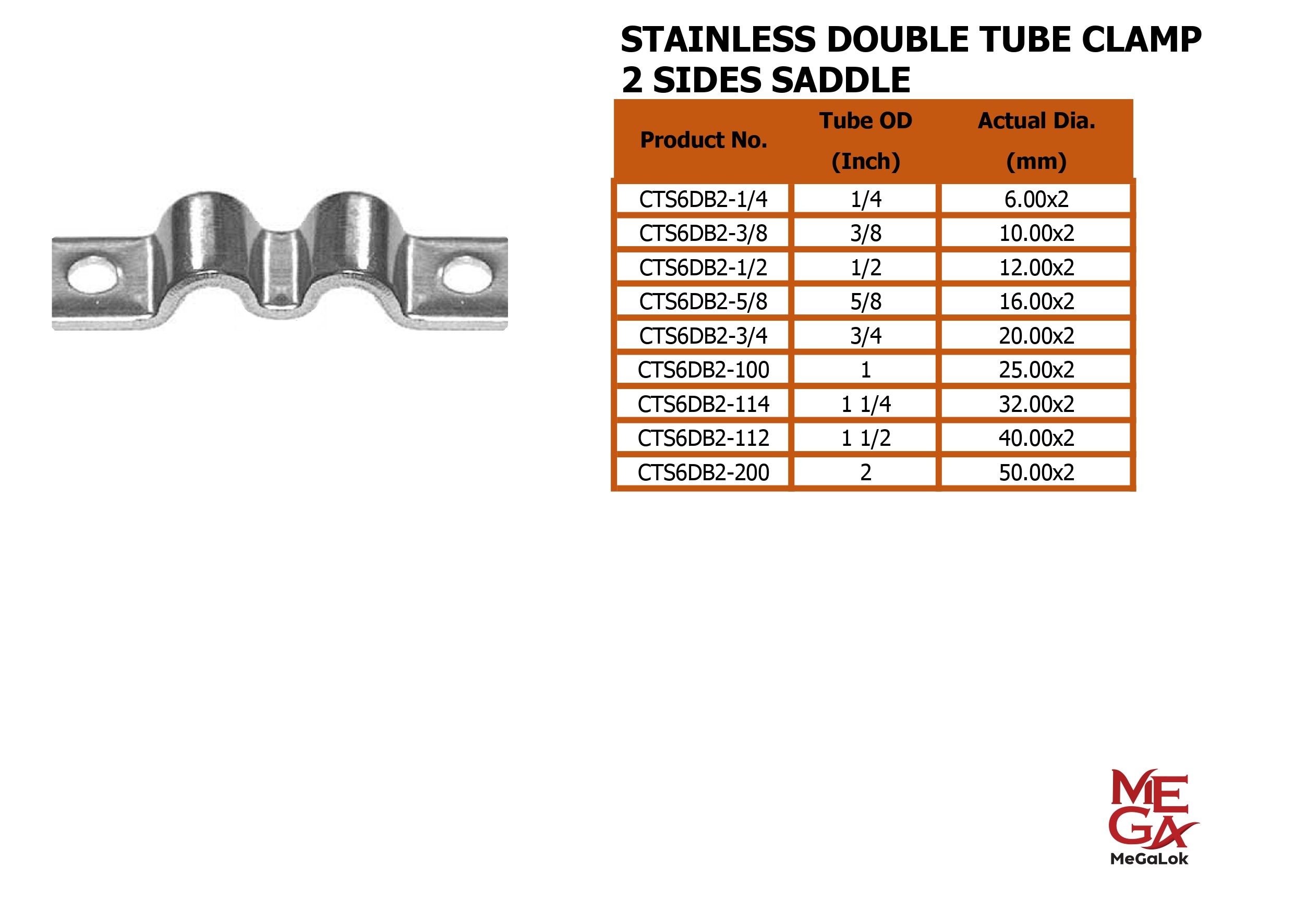 Stainless Single Tube Clamp Single Saddle